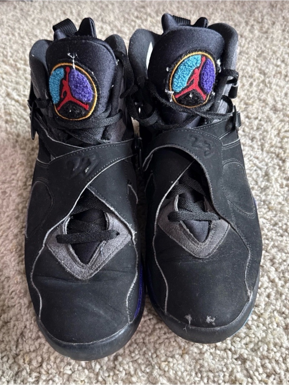 Nike Air Jordan 8 Retro Aqua Black Purple Teal 2015 Men’s Size 10.5 305381-025